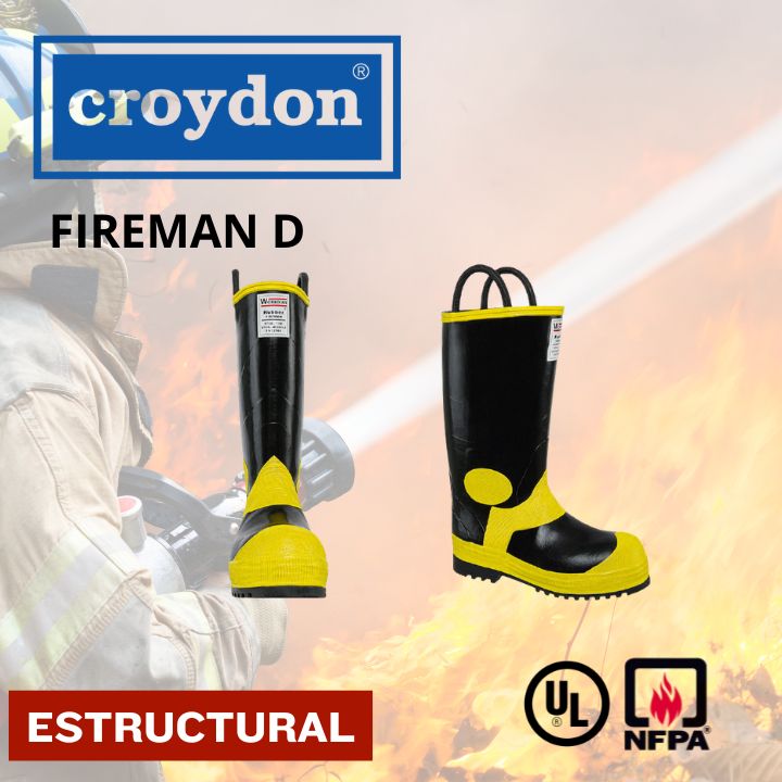 botas para bombero estructural